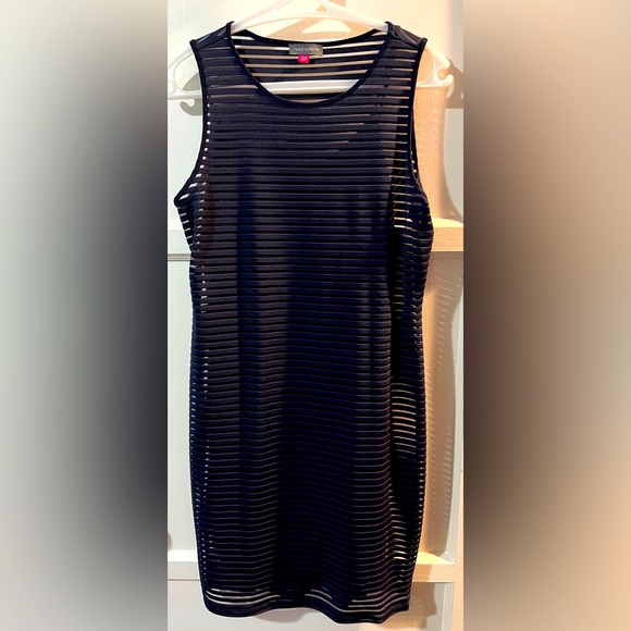 Vince Camuto sheer dress with slip - Picture 1 of 2